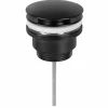 Afvoerplug zwart die open en dicht kan
