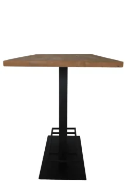 Bartafel teak houten blad en metalen poot