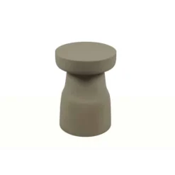 Beige bijzettafel rond
