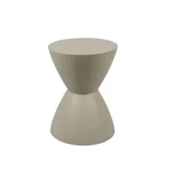 Beige zandloper bijzettafel