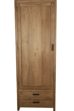 Dichte opbergkast teak hout 75x45x210 cm
