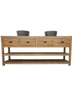 Groot Teakhouten Badkamermeubel – 200 cm