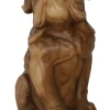 Grote Houten Bulldog – Stoer Houtsnijwerk