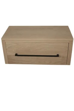 Hangend badkamermeubel van massief eiken – 80 cm