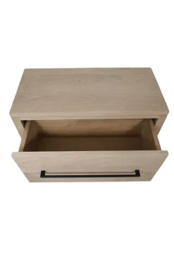 Hangend badkamermeubel van massief eiken – 80 cm