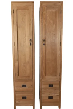 Hoge badkamer kast teak hout