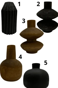 Houten vaasjes