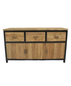 Industrieel dressoir ruw teakhout