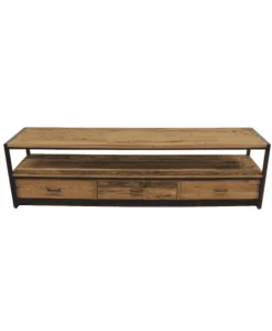 Industrieel tv meubel teak hout