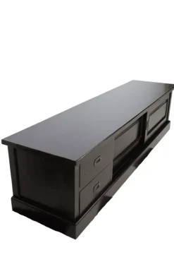 Koloniaal Zwart Houten TV-meubel