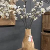 Mooie flessen vaas teak hout