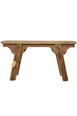 Oud teak houten bankje 90 cm