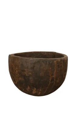 Oude houten schaal bruin