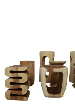 Planten tafel zuil open van binnen suar hout