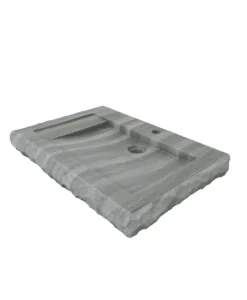 Platte wasbak met kraangat