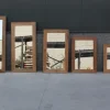 Recycled teakhouten spiegels