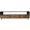 Retro Industrieel TV-meubel van Teak Hout met Metaal