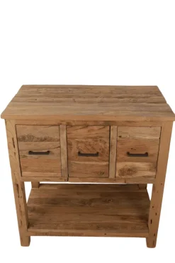 Robuust ruw teak badkamermeubel