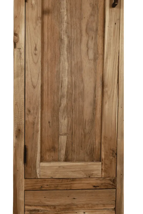 Stoere Ruwe Teakhouten Badkamerkast – 200 cm Hoog