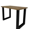 Teak houten bartafel met metalen poten