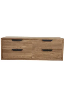 Teak houten Hangend badkamermeubel 140 cm