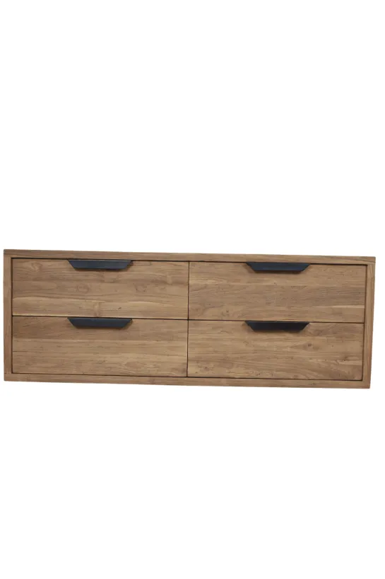Teak houten Hangend badkamermeubel 140 cm