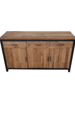 Teak houten industrieel dressoir
