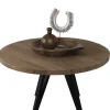 Teak houten ronde eettafel 130 cm met metalen poot