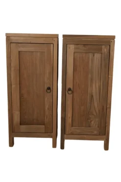 Teak houten toiletkastje 36x25x85h cm