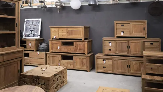 Teak houten tv meubel