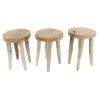 Teak rond krukje