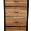 Teakhouten Ladekast met Metaal – Industrieel Design
