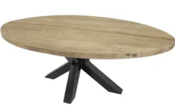 Teakhouten ovale eettafel