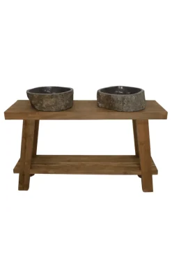Teakhouten Wandtafel/ badkamermeubel 120 of 140