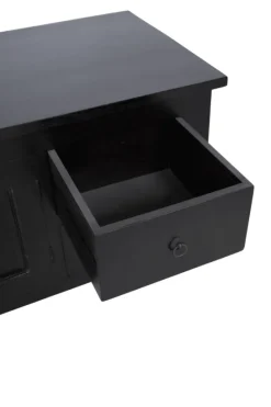 TV-meubel Koloniaal Zwart 120 cm