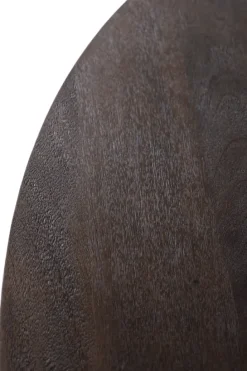 Walnoot bruin kleurige ronde eettafel 130 cm
