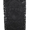 Wanddecoratie houtsnijwerk zwart 150×75 cm