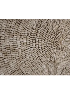 Wanddecoratie schilderij van hout stokjes 244x122x6 cm