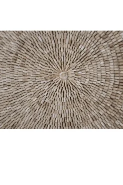 Wanddecoratie schilderij van hout stokjes 244x122x6 cm