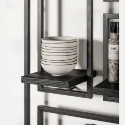 Wandrek voor aan de muur zwart – Selfmate collectie type D