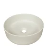 Witte ronde opbouw wasbak