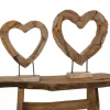 Wortel teak houten hart decoratie