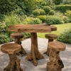 Wortelteakhouten barset incl 4 barkrukken