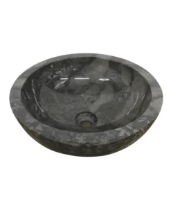 Zwart marmer wasbak rond