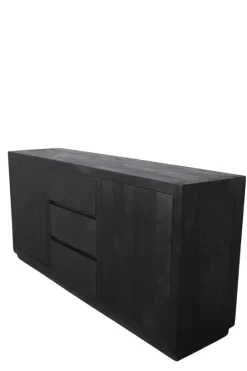 Zwart Strak Dressoir – 180 cm breed